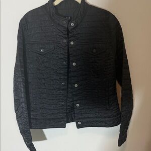 GAP Dark Quilted Shirt Jacket